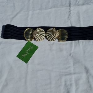 NWT Lilly Pulitzer Scallop Belt in True Navy